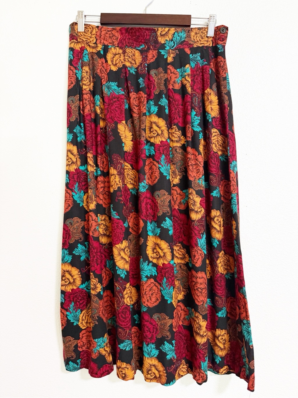 Vintage Worthington Floral Midi Skirt